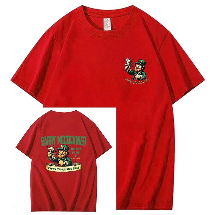 Saint Patrick's Day Barry McCockin Cider Pattern 100% Cotton T-Shirt