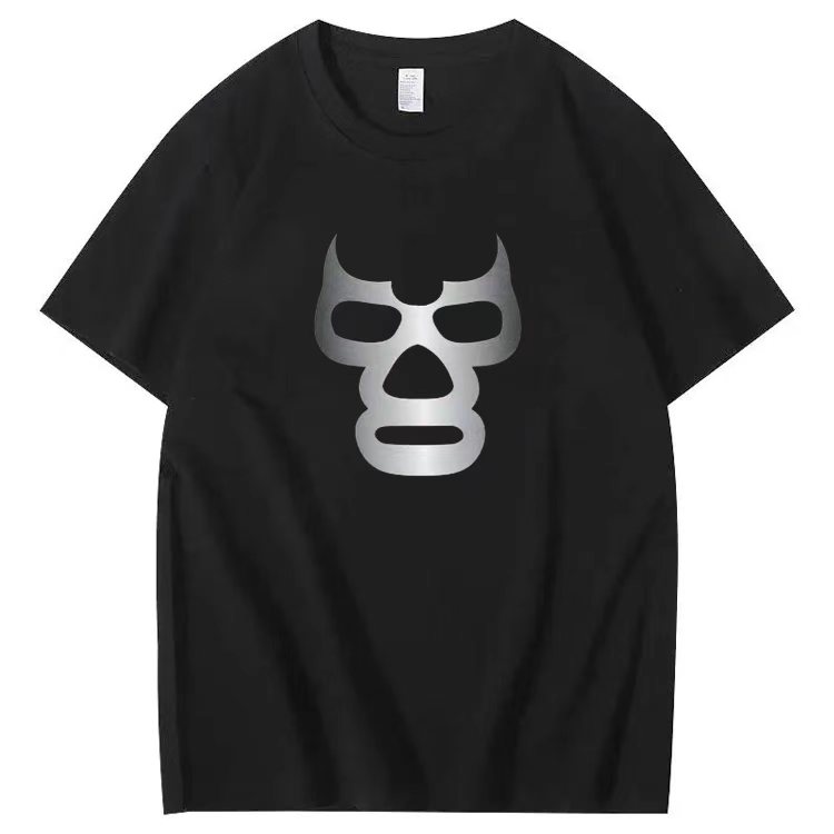 Mask-themed short-sleeved T-shirt