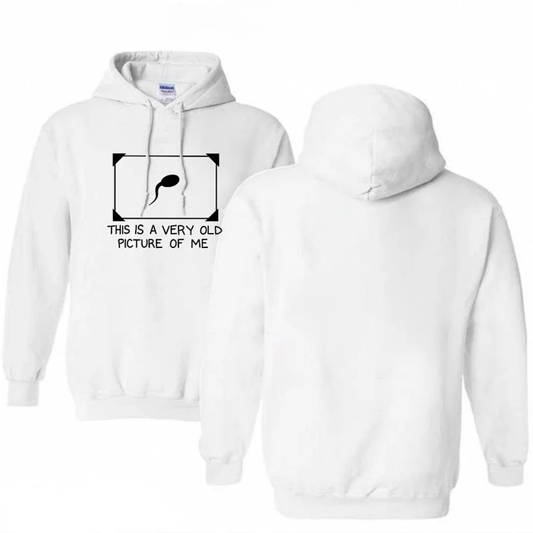 This is Very Old Picture Of Me Pattern 100% 300g Cotton Classic Hoodie