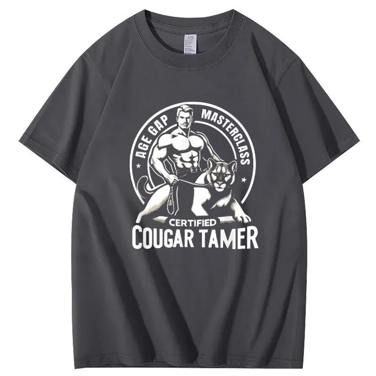 Funny Inappropriate Humor Certified Cougar Tamer Gag T-Shirt 
