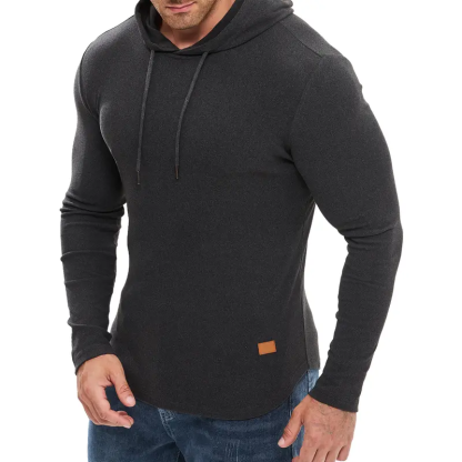 Men's fashionable hooded long-sleeved sports sweatshirt