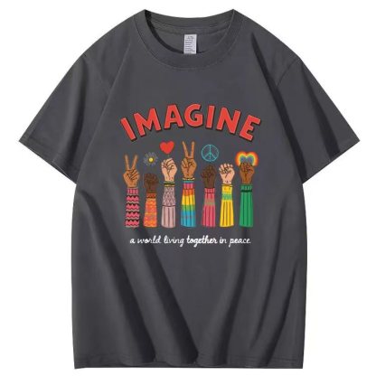 IMAGINE a world living together in peace.