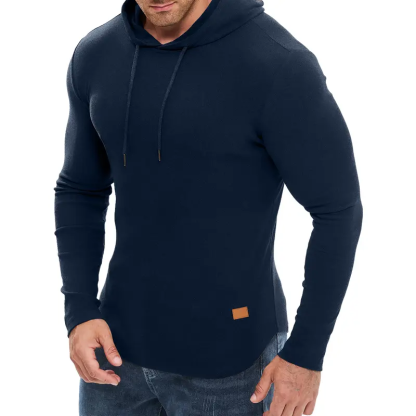 Men's fashionable hooded long-sleeved sports sweatshirt