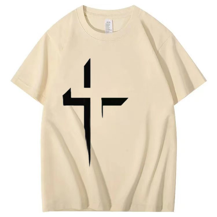 Striking cross design T-shirt