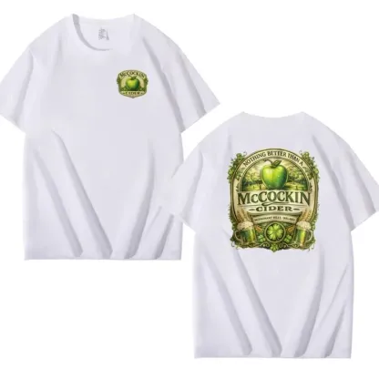 MCCOCKIN CIDER Funny name T Shirt, Unisex Cotton, St Patricks Day for men and women