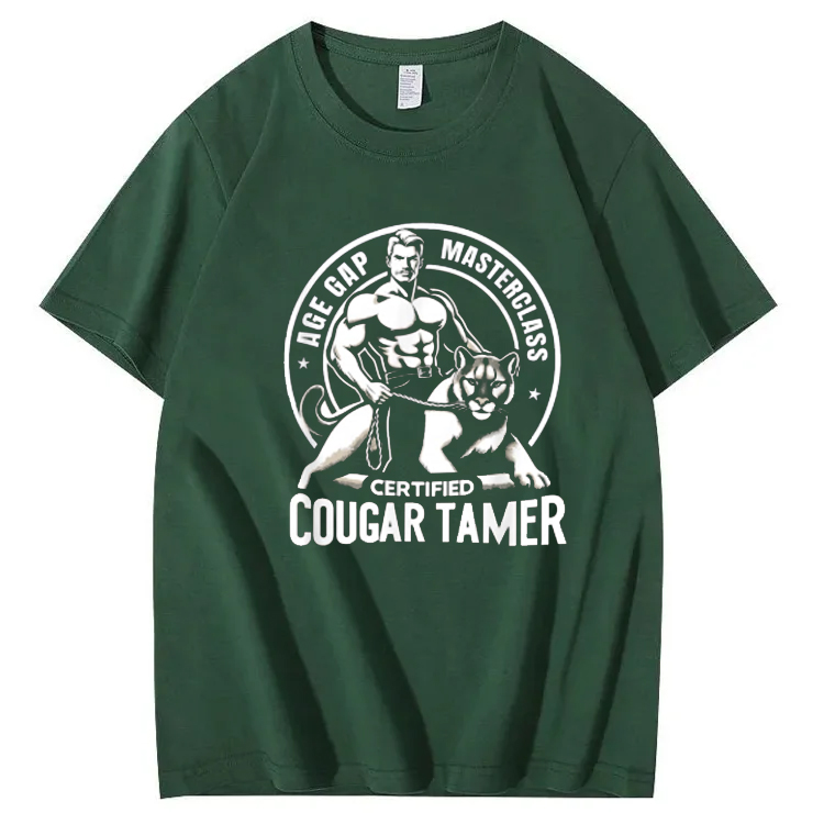Funny Inappropriate Humor Certified Cougar Tamer Gag T-Shirt 