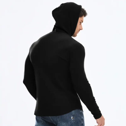 Men's fashionable hooded long-sleeved sports sweatshirt