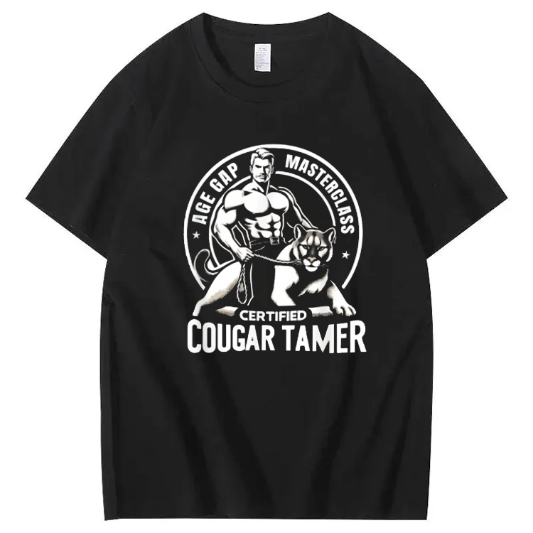 Funny Inappropriate Humor Certified Cougar Tamer Gag T-Shirt