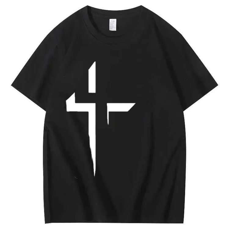 Striking cross design T-shirt