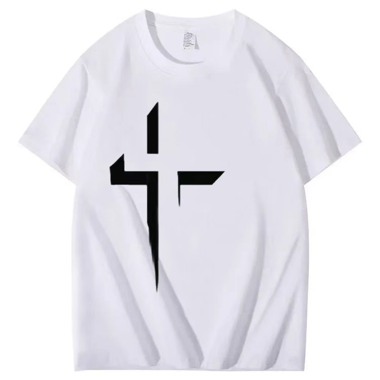 Striking cross design T-shirt