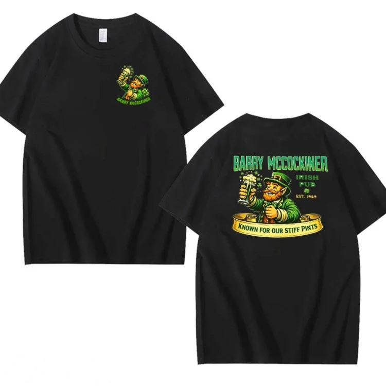 Saint Patrick's Day Barry McCockin Cider Pattern 100% Cotton T-Shirt