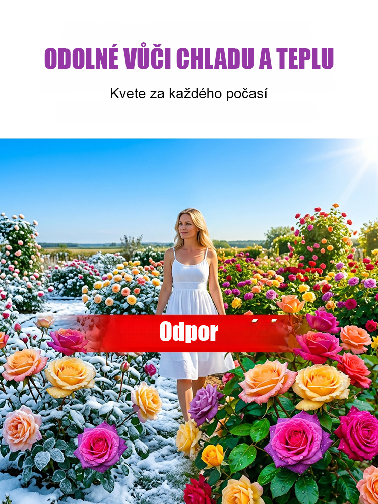 Celoročně kvetoucí velká semena sedmibarevné růže