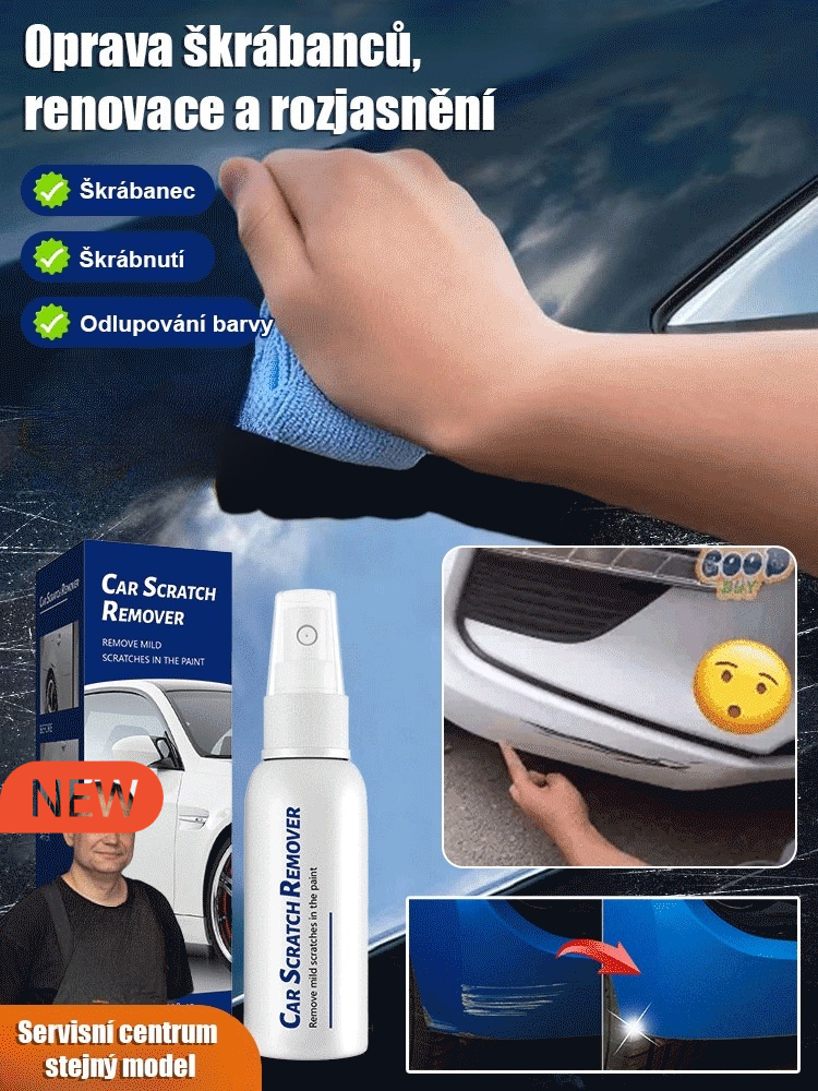 🚗Sprej na opravu škrábanců aut, ✨Opravte škrábance za 3 sekundy, Ušetřete tisíce za lakovnu! ✅Stačí nastříkat a škrábance zmizí navždy.✅Molekulární oprava laku pro všechna auta. 📣100% záruka vrácení peněz. 📣Doprava zdarma. Vyzkoušejte!