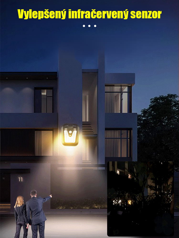 Inteligentní solární svítidlo s klipsem