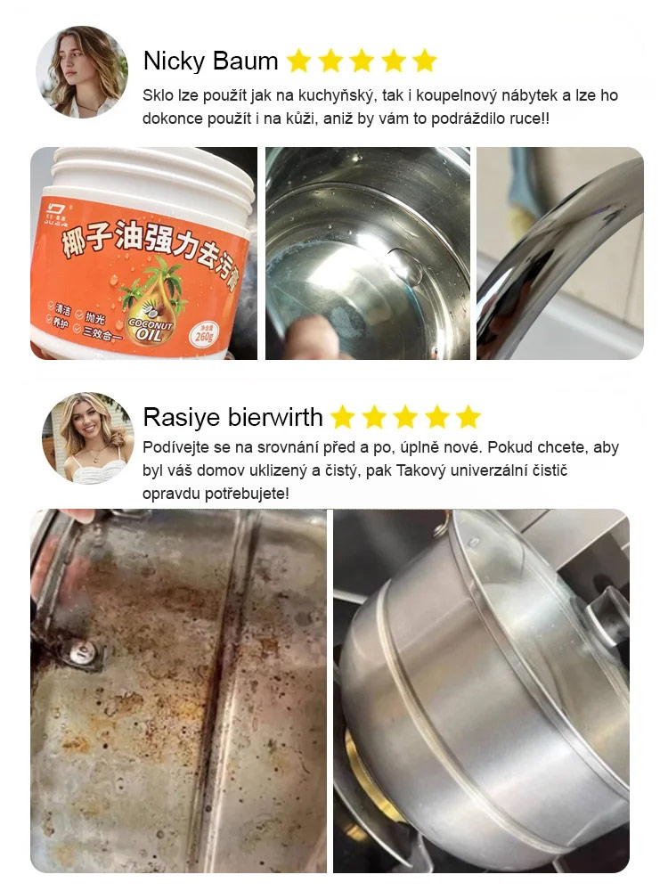 Kokosový olej silná čisticí pasta