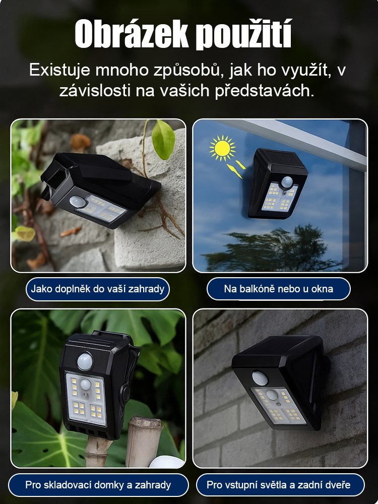 Inteligentní solární svítidlo s klipsem