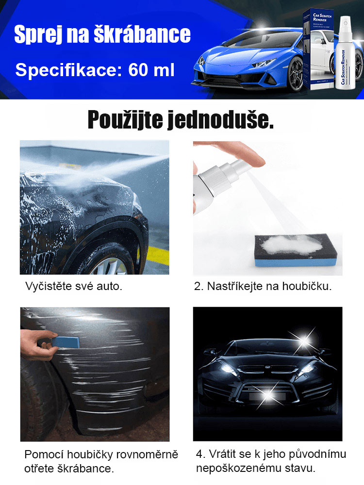 【🚗 VYZKOUŠEJTE ZDARMA】Sprej na opravu škrábanců autolaku