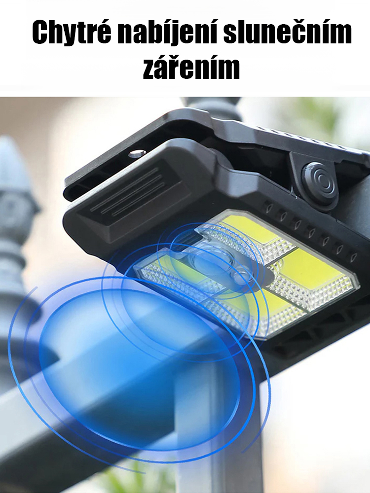 Inteligentní solární svítidlo s klipsem