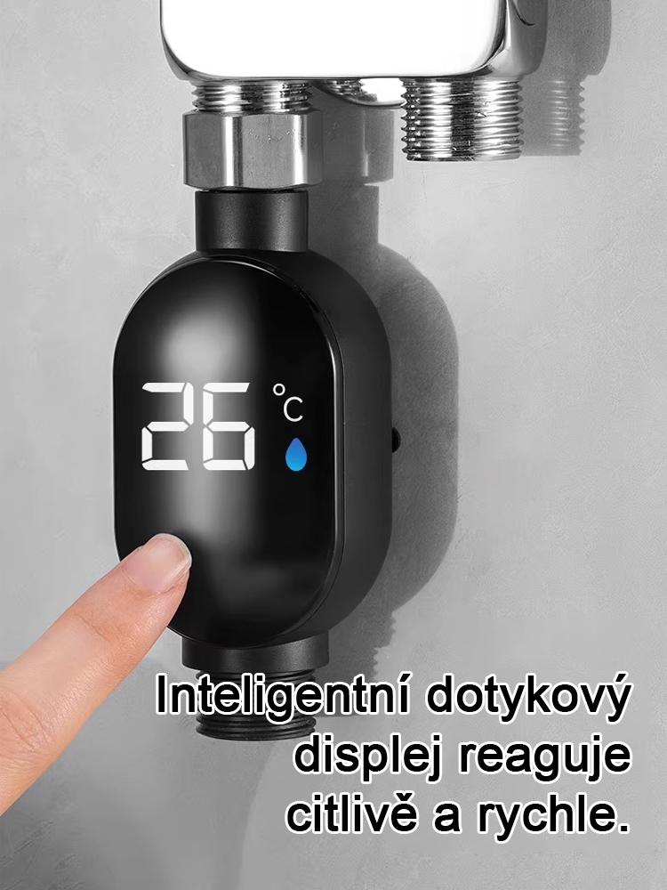 Inteligentní vodotěsný teplotní displej pro sprchovou hlavici ?Teplá voda bez elektřiny a plynu!