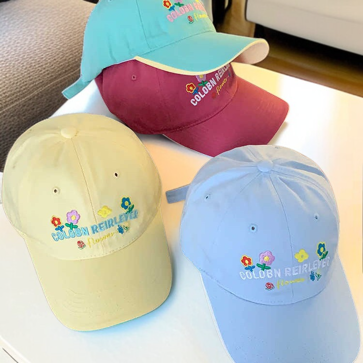 Žlutá baseballová čepice pro ženy, jaro a léto, roztomilá univerzální čepice