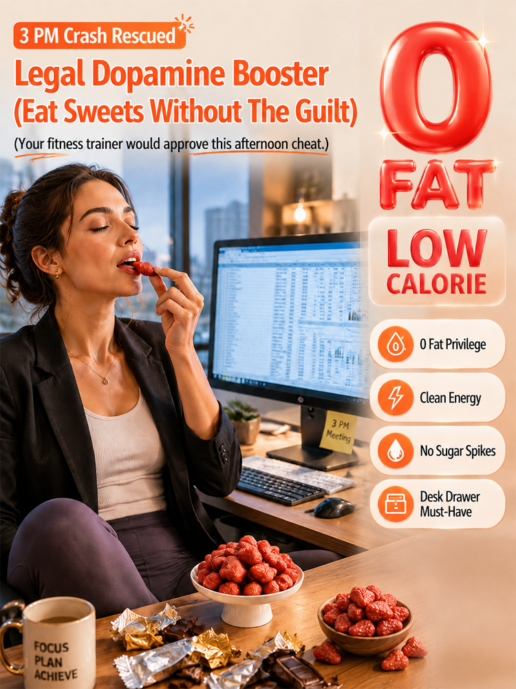 Made with carefully selected strawberries and gently dried to concentrate that rich strawberry flavor in every bite.