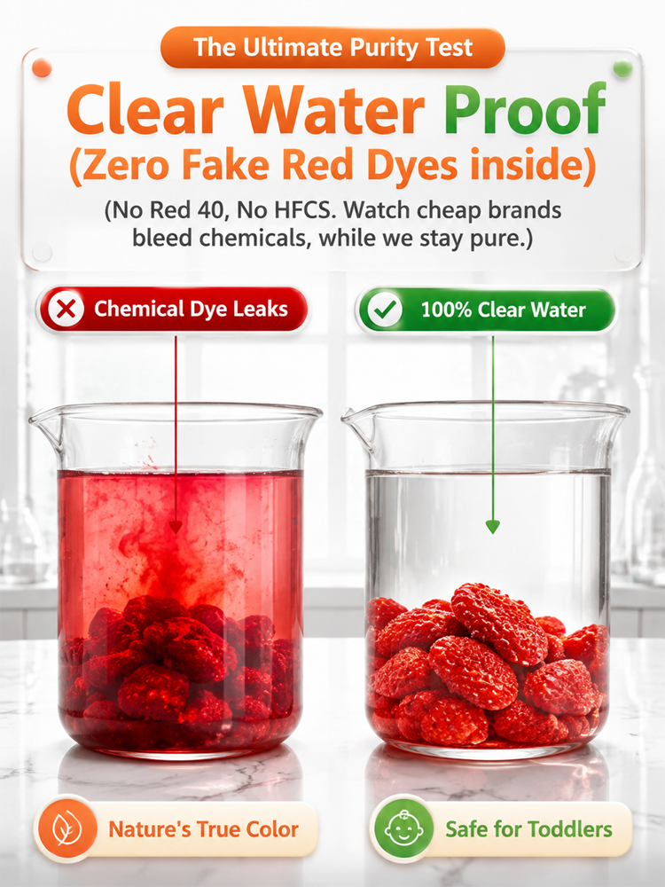Made with carefully selected strawberries and gently dried to concentrate that rich strawberry flavor in every bite.
