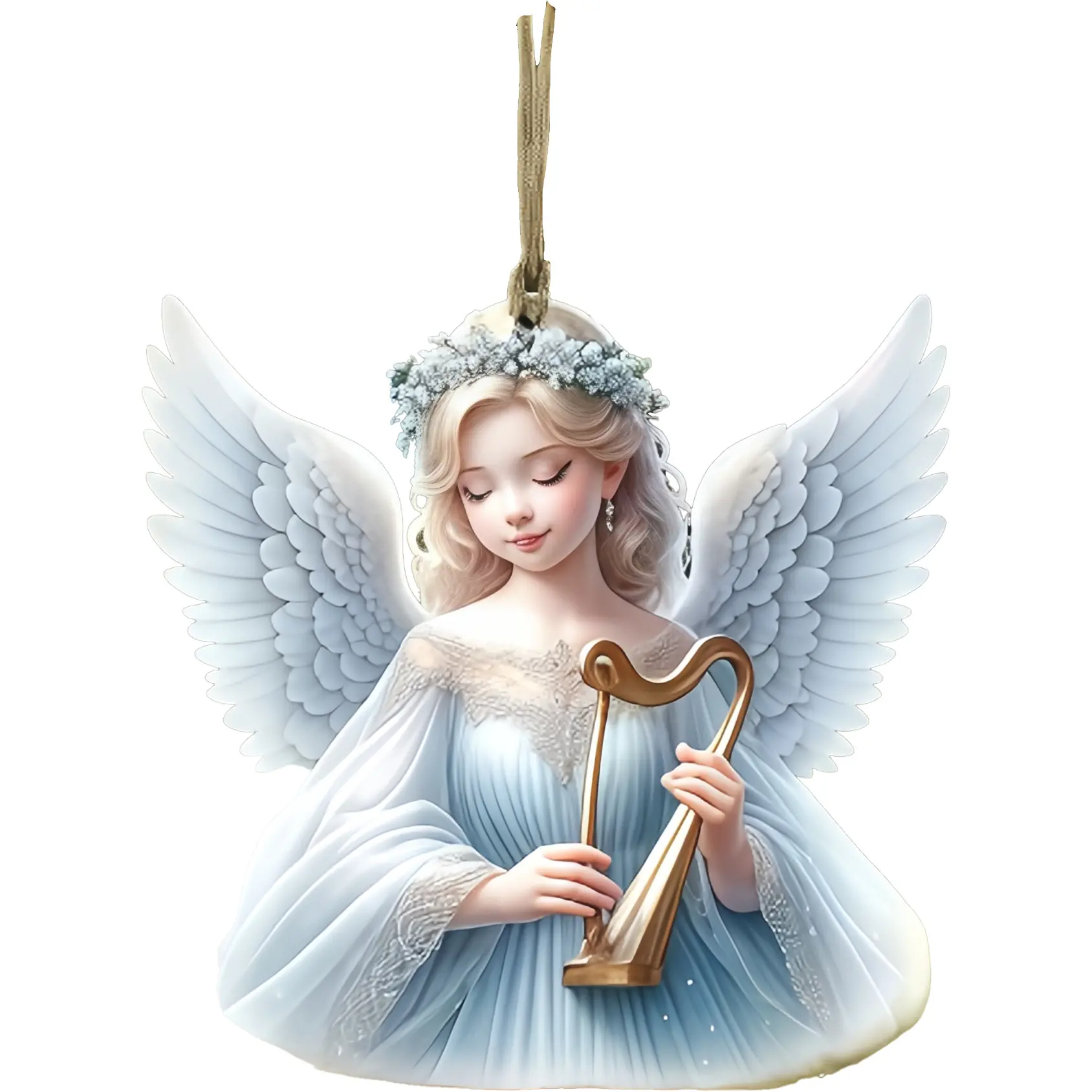 🎁Urocza świąteczna zawieszka aniołek – ozdoba na choinkę lub do samochodu, nowość 2025