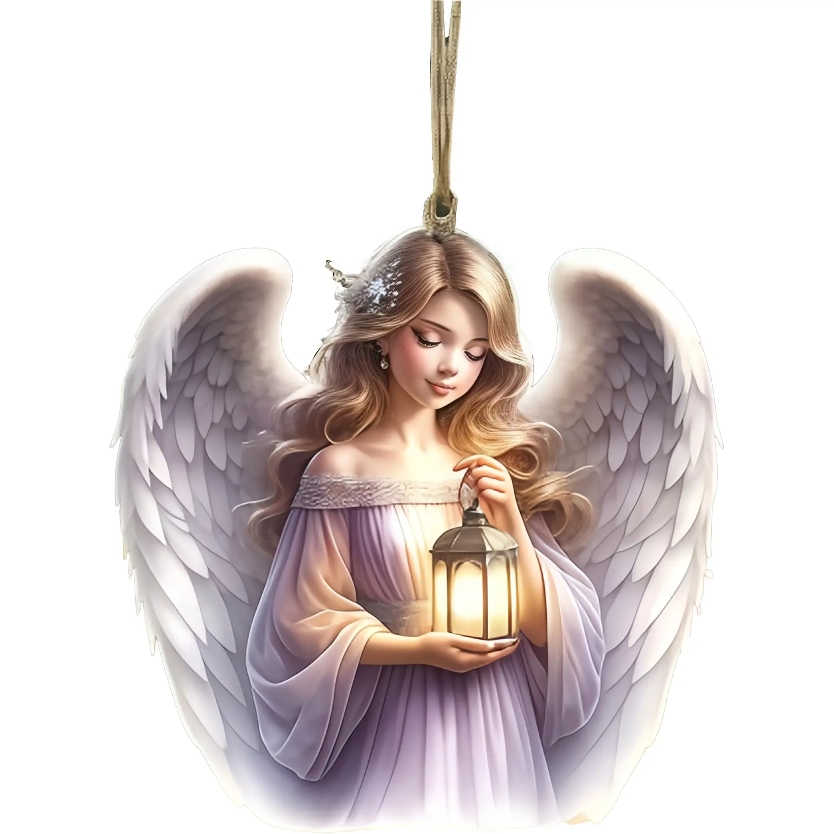 🎁Urocza świąteczna zawieszka aniołek – ozdoba na choinkę lub do samochodu, nowość 2025