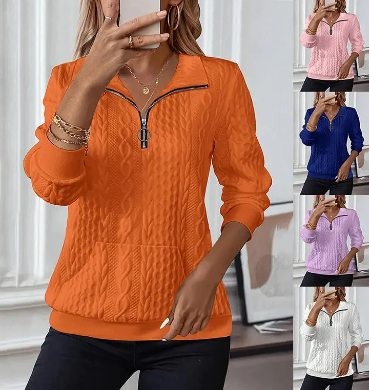 🔥【S-2XL】Wygodna bluzka z długim rękawem i dekoltem w serek, rok produkcji 2025, jesień i zima