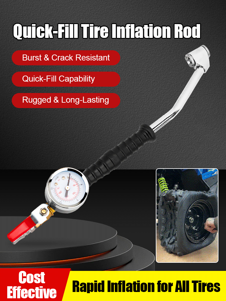 🔥Końcówka do szybkiego pompowania opon z manometrem