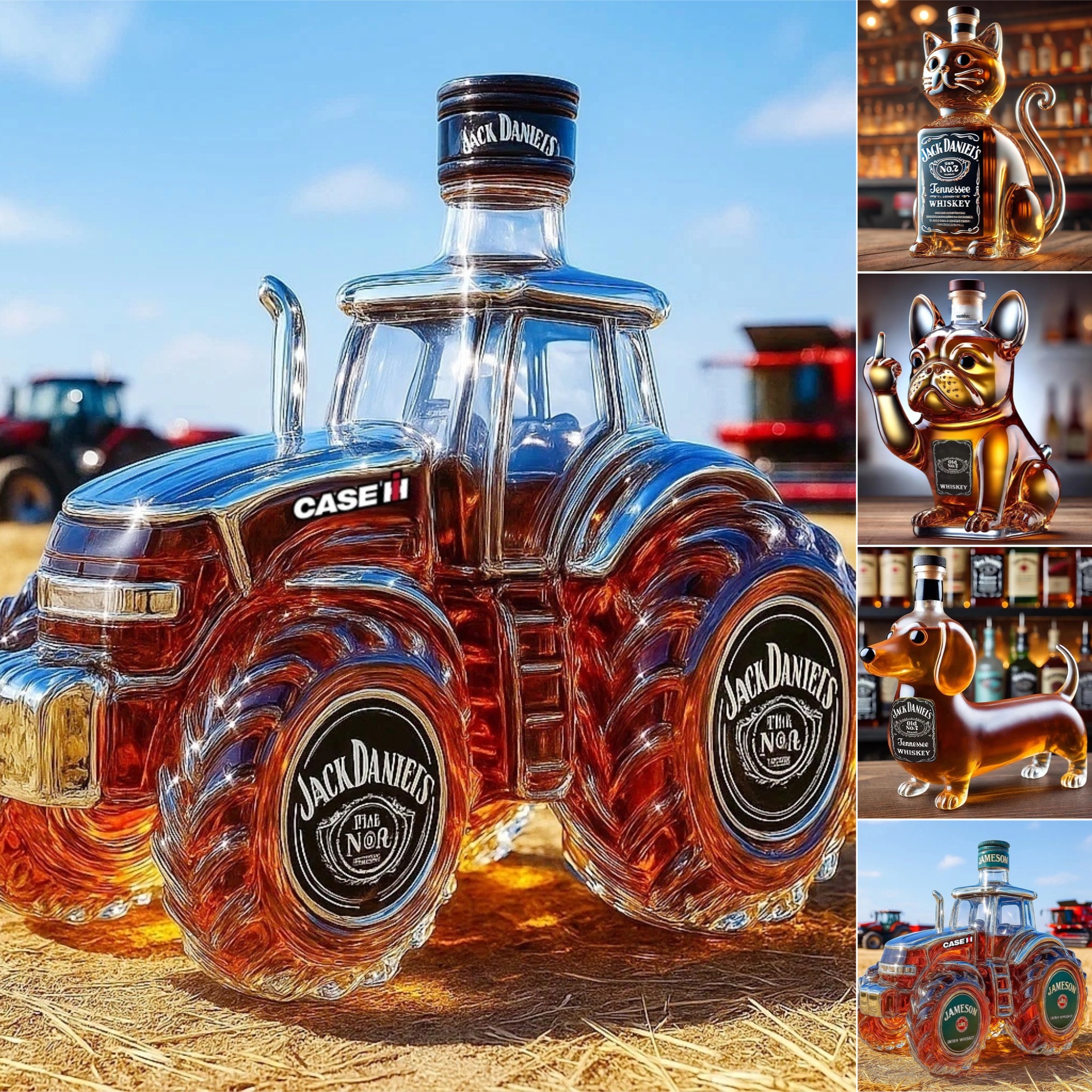 🔥【Oferta ograniczona czasowo】🚜🎁Kreatywna dekoracja na butelkę whisky z zamknięciem