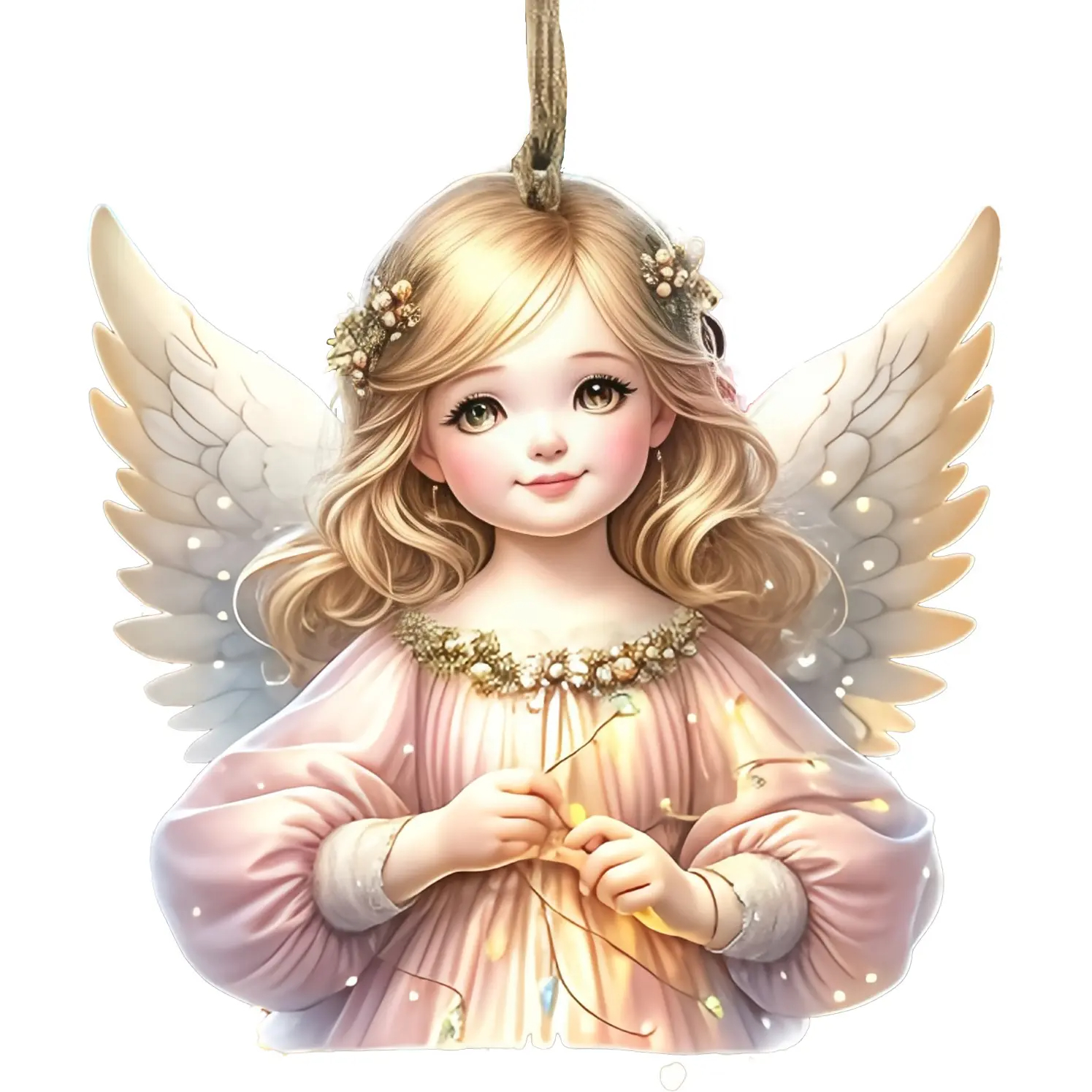🎁Urocza świąteczna zawieszka aniołek – ozdoba na choinkę lub do samochodu, nowość 2025