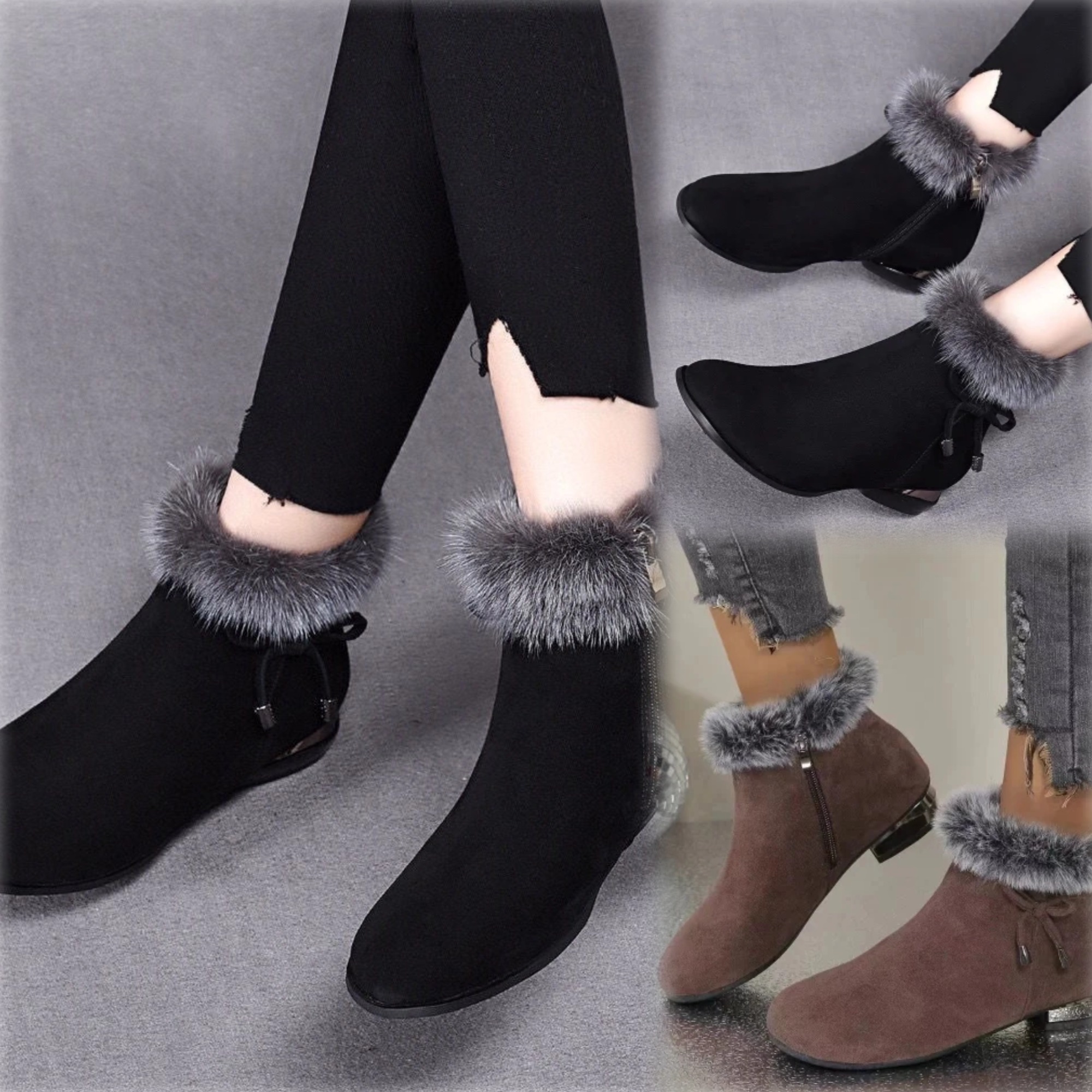 🔥[Promocja]Miękkie skórzane botki na średnim obcasie – eleganckie, wygodne i idealne na jesień i zimę!