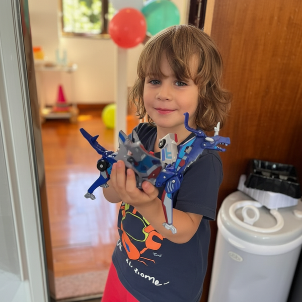 ⛄2 w 1 Transformujący samochód wyścigowy Dinozaur Automatyczna transformująca się zabawka