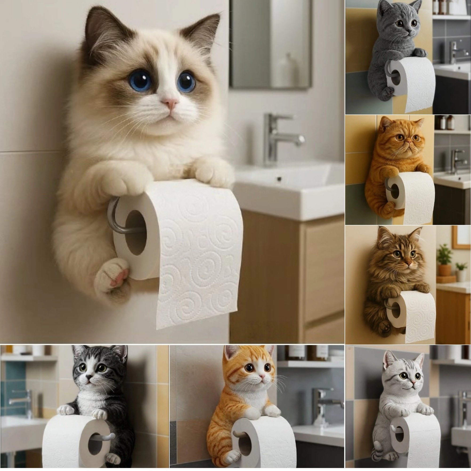 🐱Uroczy uchwyt na papier toaletowy z motywem kota