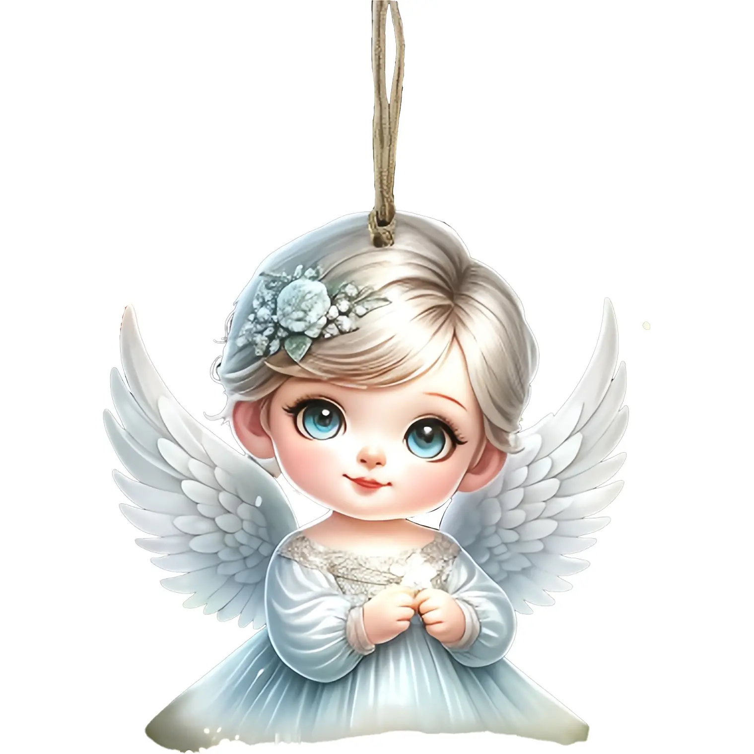 🎁Urocza świąteczna zawieszka aniołek – ozdoba na choinkę lub do samochodu, nowość 2025