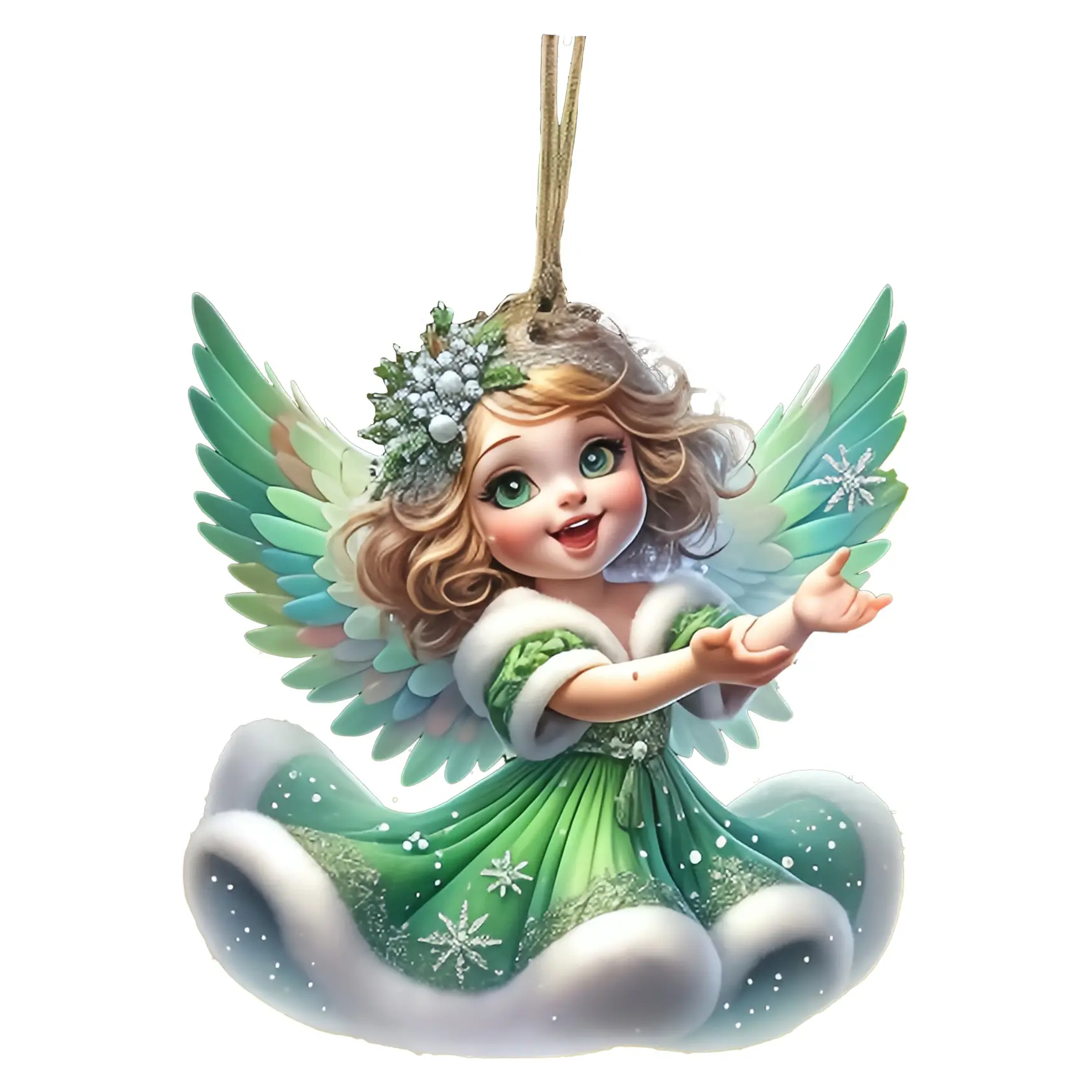 🎁Urocza świąteczna zawieszka aniołek – ozdoba na choinkę lub do samochodu, nowość 2025