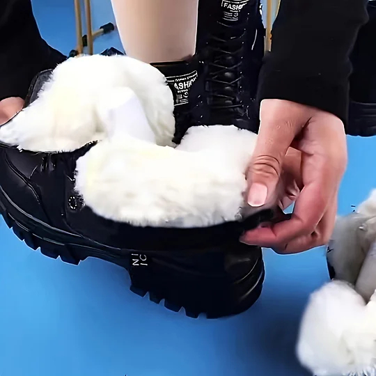 🔥Damskie zimowe, grube, skórzane, ciepłe buty