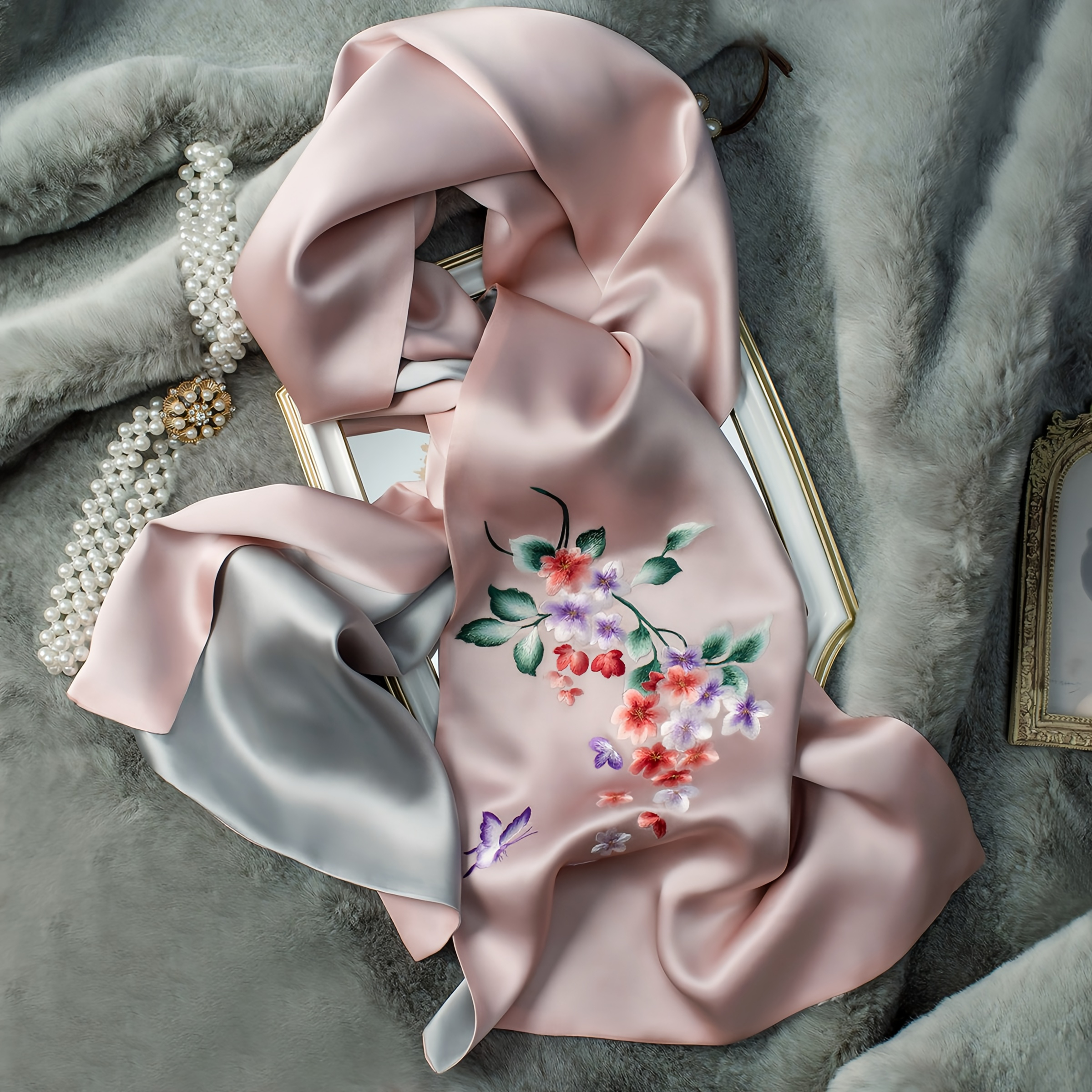 Suzhou Embroidery Silk Scarf