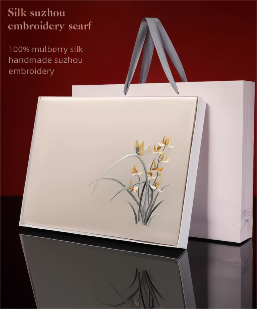 High-End Series Su Embroidery Silk Scarves