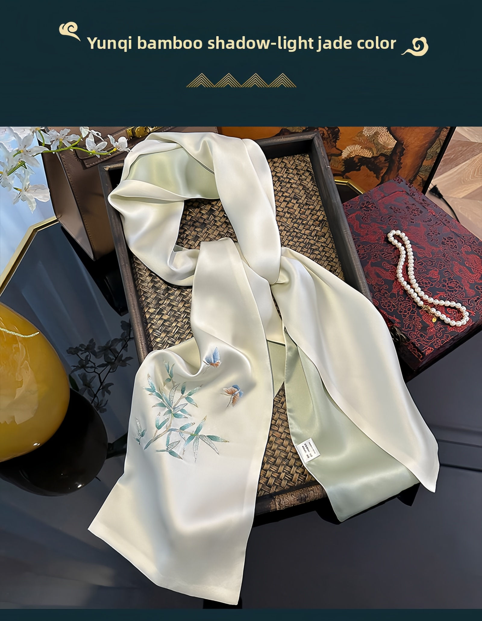 Premium Collection: Suzhou Embroidery Silk Scarf