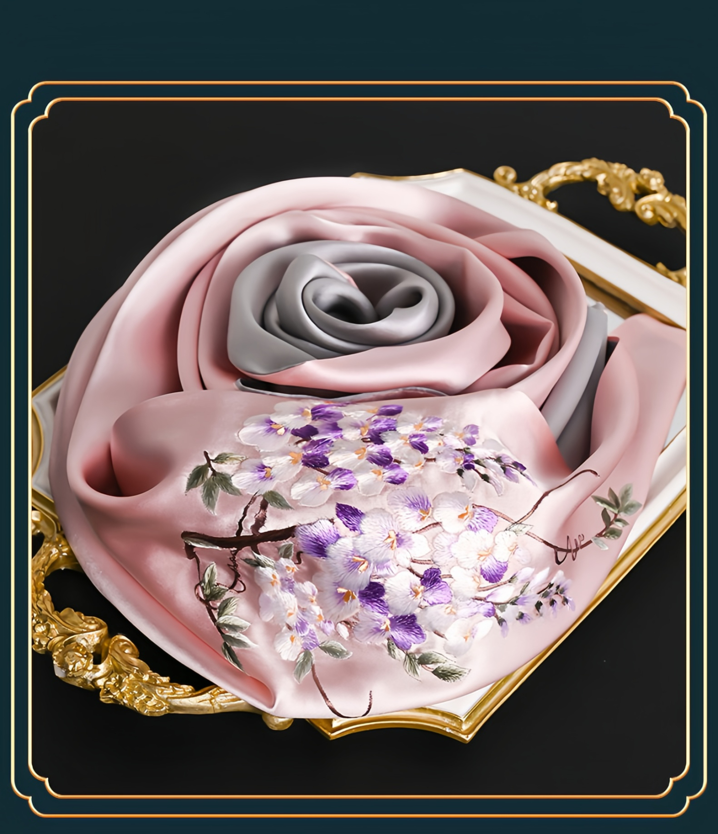 Premium Collection: Suzhou Embroidery Silk Scarf