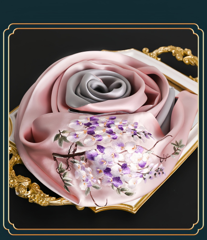 Premium Collection: Suzhou Embroidery Silk Scarf