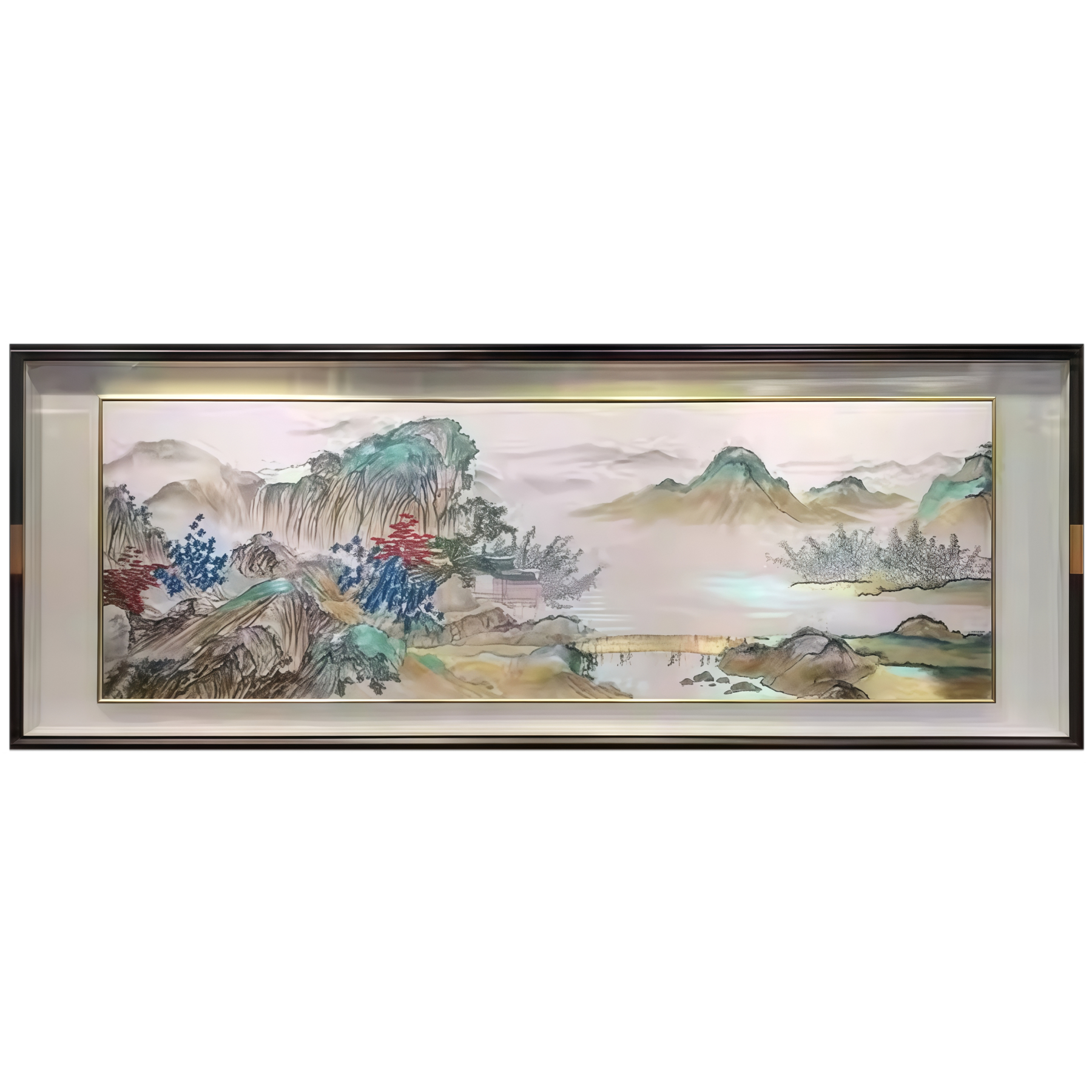 Brocade Landscape Wall Painting for Living Room