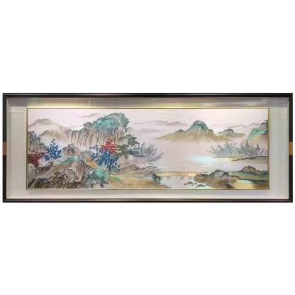 Brocade Landscape Wall Painting for Living Room