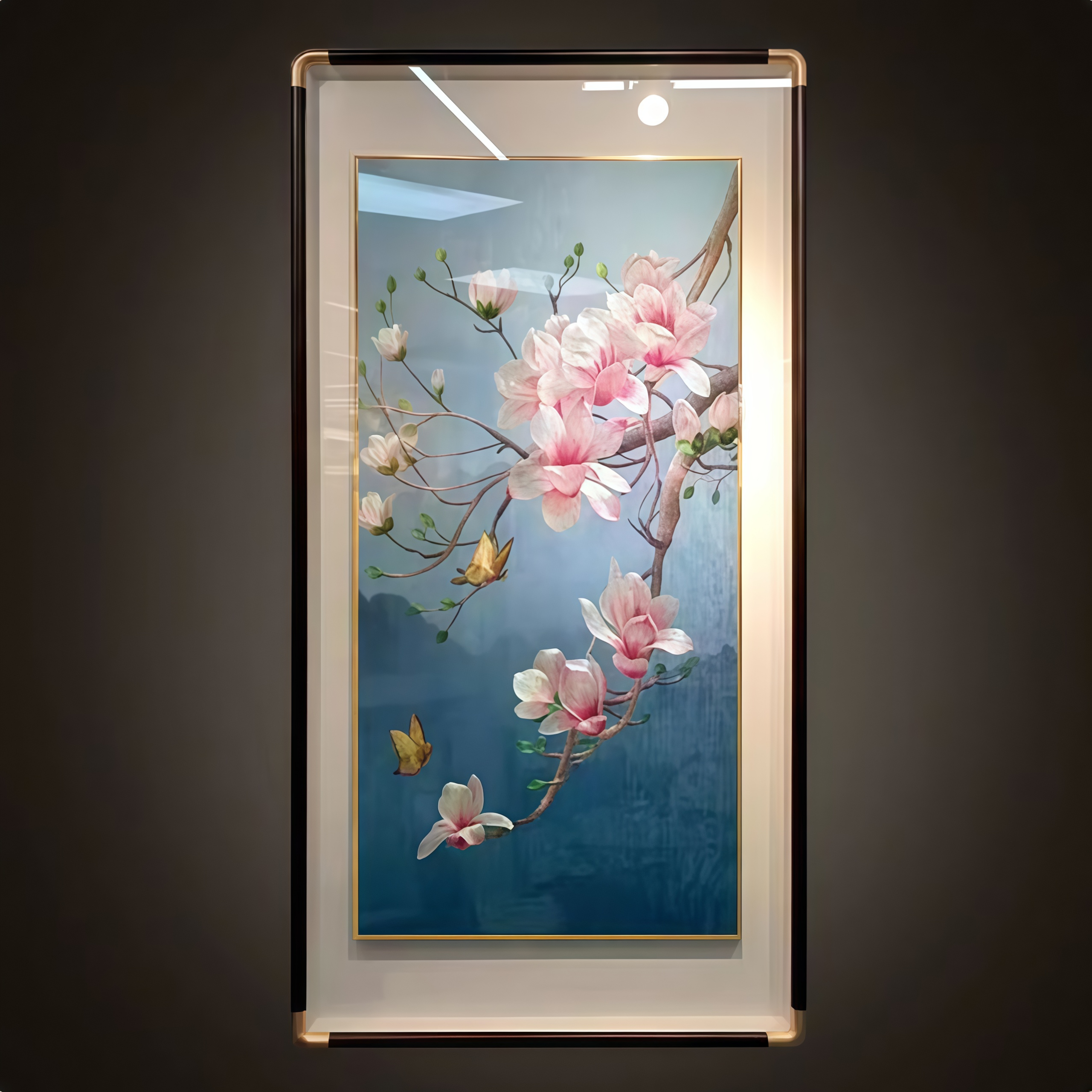 Magnolia Flower and Bird Exquisite Embroidery Painting