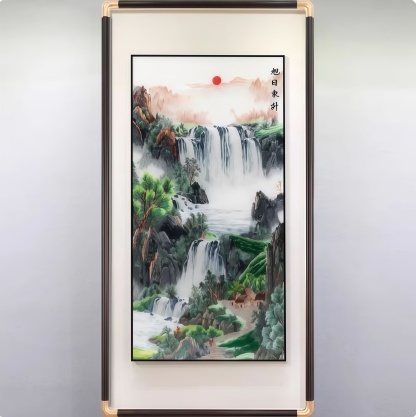 Embroidered Landscape Wall Scroll