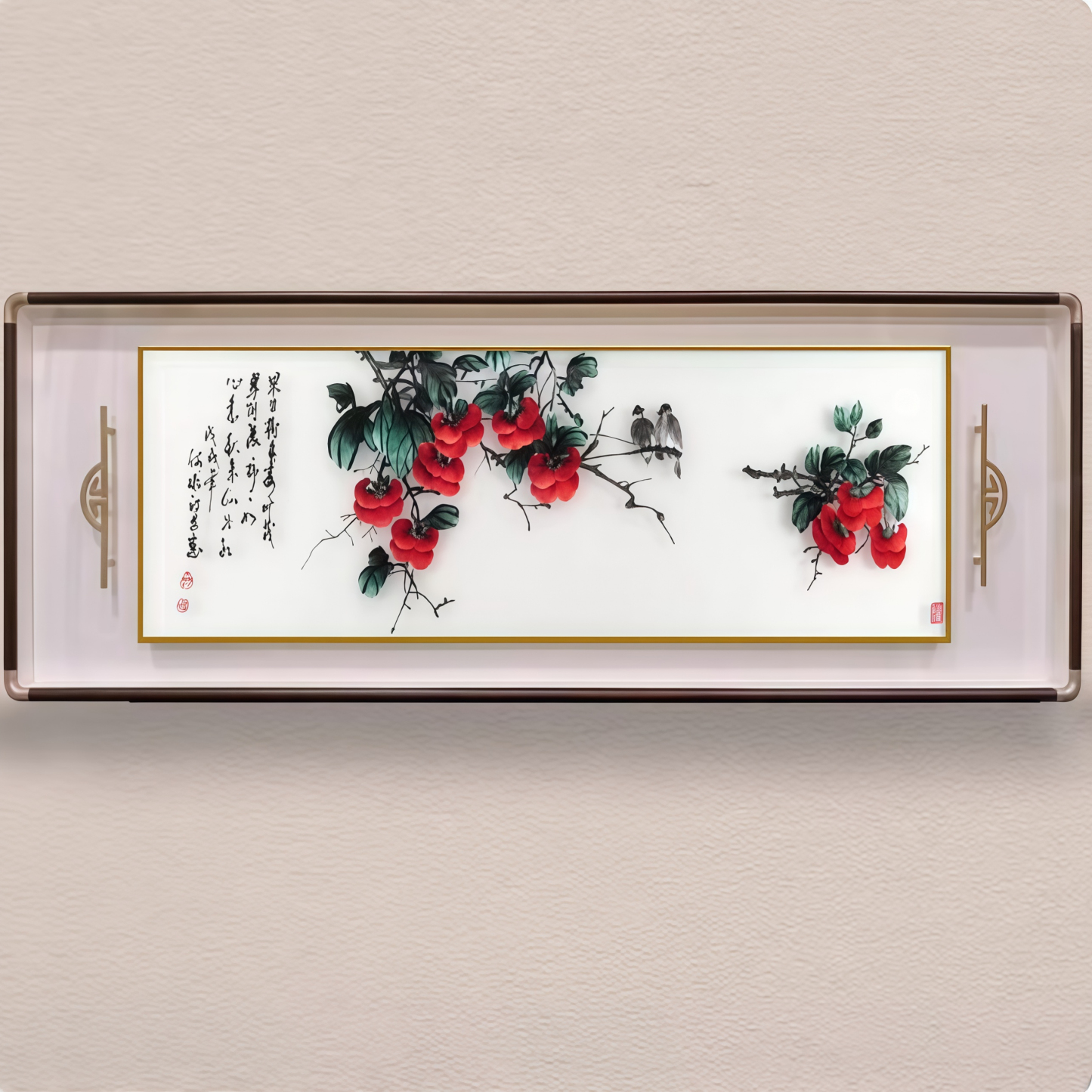 Su Embroidery Fine Horizontal Scroll Hanging Painting