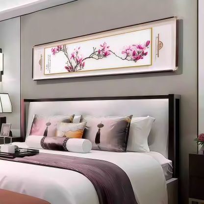 Handmade Suzhou Embroidery Magnolia Bedside Decorative Painting