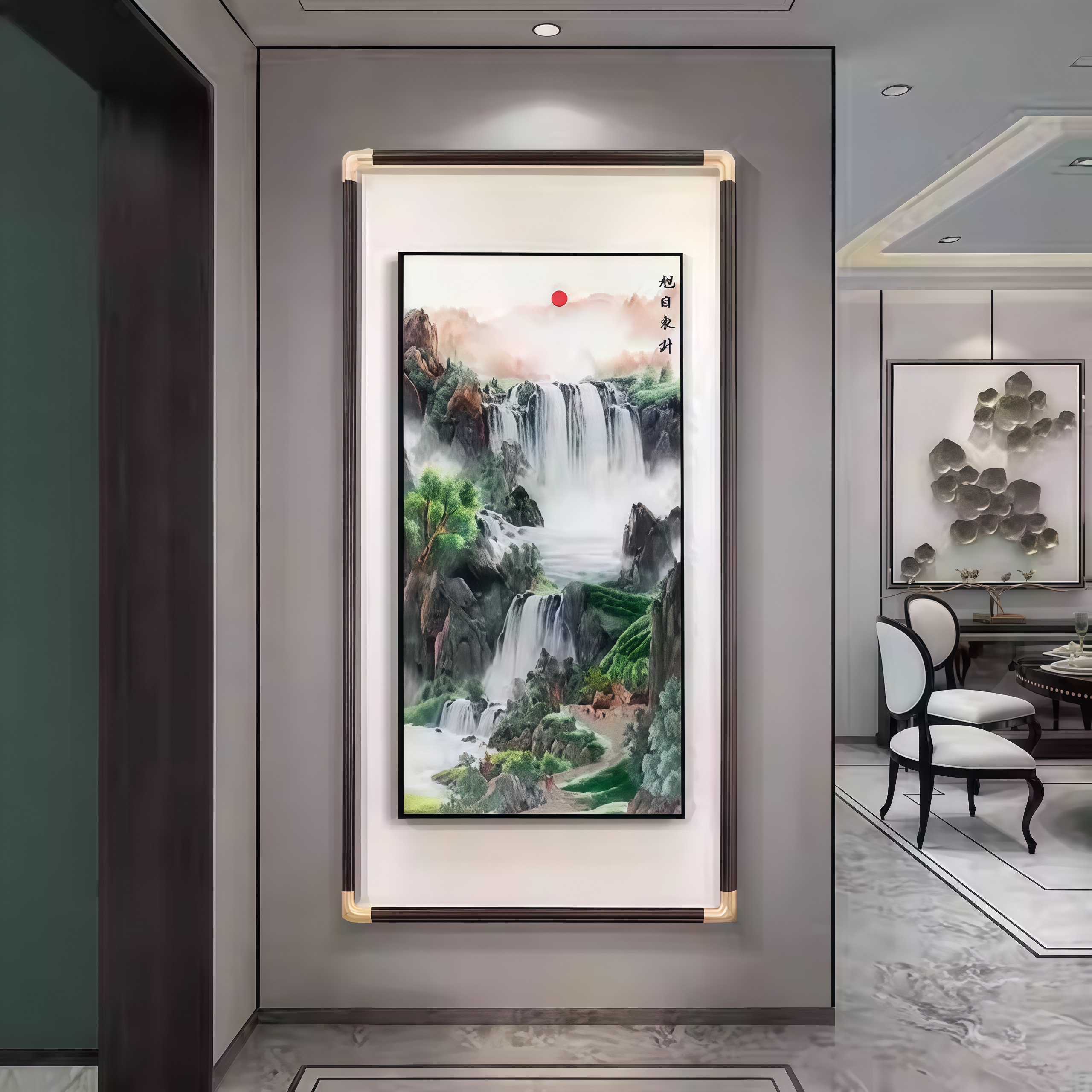 Embroidered Landscape Wall Scroll